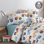 Cote Blanc Cars  Pamuk Tek Kişilik Lastikli Çarşaflı Nevresim Takımı