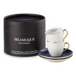 Selamlique 2'li Klasik Mavi Türk Kahvesi Fincanı