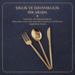 Bella Maison Siena 18 Parça 6 Kişilik Yemek Çatal Kaşık Bıçak Seti Gold - Görsel 2