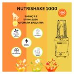 Tigrecook Nutrıshake 3 In 1 Paslanmaz Çelik Bıçaklı Kişisel Smoothie Blender ve Kahve Baharat Öğütücü 1000W - Görsel 4