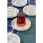 Cooker Lüks Porselen Desenli 6 Lı Çay Tabağı Bardak Altı