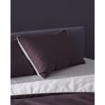 Madame Coco Verne Çift Kişilik %100 Pamuk 208 Tc Baskılı Saten Nevresim Takımı - Mürdüm/beyaz - Görsel 4