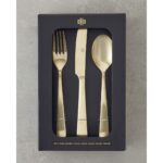 English Home Leptis 18/10 Paslanmaz Çelik Çatal Kaşık Bıçak Tk. 18 Parça 6 Kişilik Gold - Görsel 5