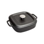 Sürel Mat Siyah Kare Sığ Tencere 26 cm