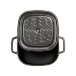 Sürel Mat Siyah Kare Sığ Tencere 26 cm - Görsel 3