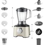 Karaca x Refika Mastermaid Power 10 In 1 Mutfak Robotu Swiss Cream 2000W - Görsel 2