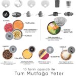 Karaca x Refika Mastermaid Power 10 In 1 Mutfak Robotu Swiss Cream 2000W - Görsel 3