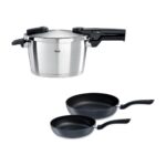 Fissler Vitaquick Premium 4,5 Litre Düdüklü Tencere + Tava Set