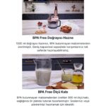 Fakir 1,5 Lt Geniş Hazneli Blender Seti Buz Kırma Çırpma Dilimleme Doğrama Rendeleme Turbolu Güçlü Motor - Görsel 4