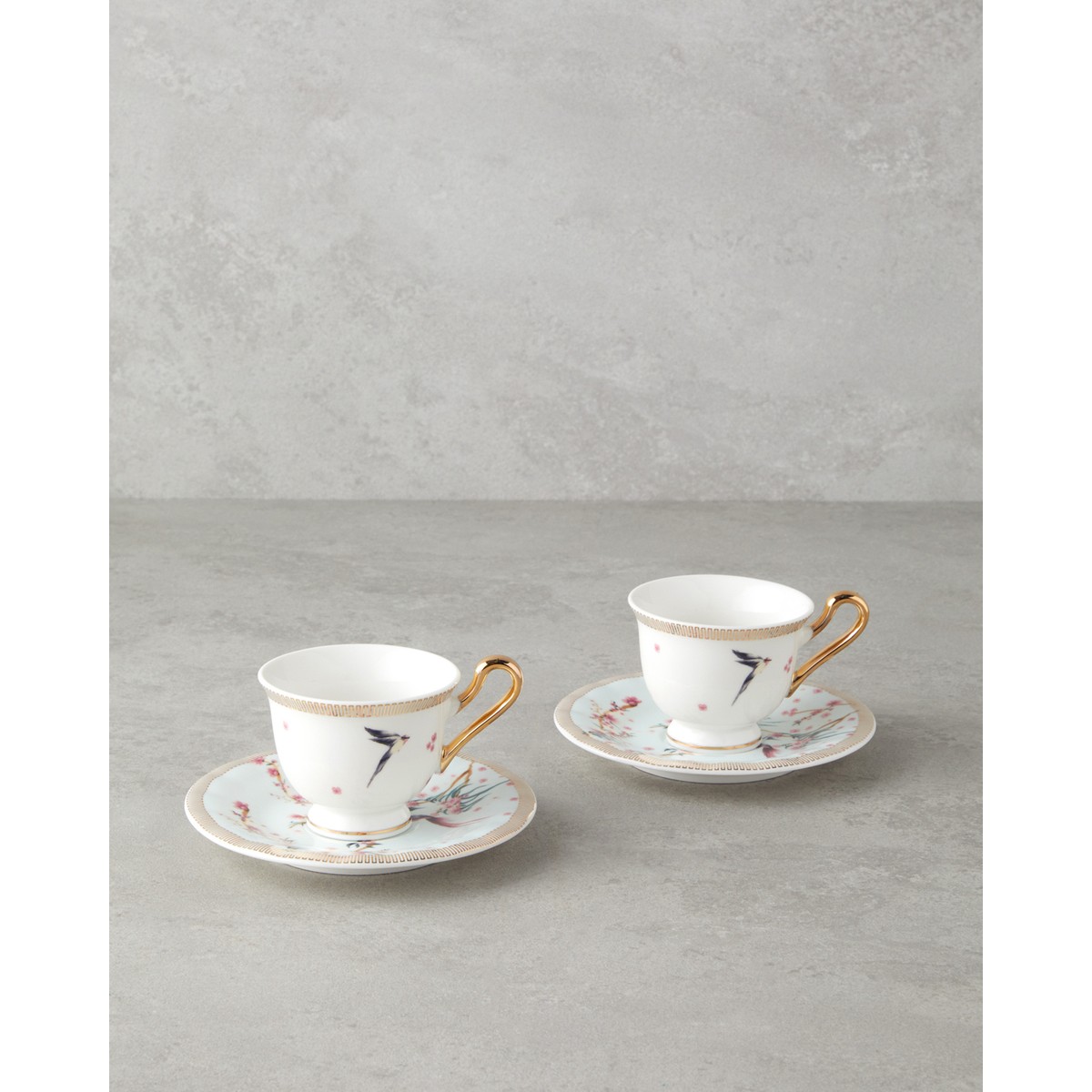 110000769798643.jpg English Home Sakura Dream New Bone China Kahve Fincan Takımı Açık Yeşil - Görsel 1