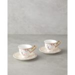 English Home Sakura Dream New Bone China Kahve Fincan Takımı Pembe