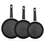 Schafer Black Stone 3 Lü Tava Seti 18CM+22CM+26CM-SIYAH - Görsel 2