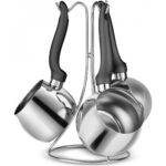 Karaca Fleva 3'lü Standlı Cezve Takımı Black