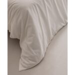 Madame Coco Manon Çift Kişilik %100 Pamuk Ranforce Düz Nevresim - Ekru - Görsel 3