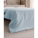 Madame Coco Manon Çift Kişilik %100 Pamuk Ranforce Düz Nevresim - Mavi - Görsel 2