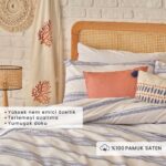 Bella Maison %100 Pamuk Saten Marine King Size Nevresim Seti Mavi (240x220 cm) - Görsel 2