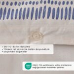 Bella Maison %100 Pamuk Saten Marine King Size Nevresim Seti Mavi (240x220 cm) - Görsel 3