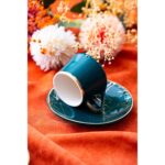 Acar Milla 6 Kişilik Renkli Porselen Kahve Fincanı Takımı – 90 ml - Görsel 2