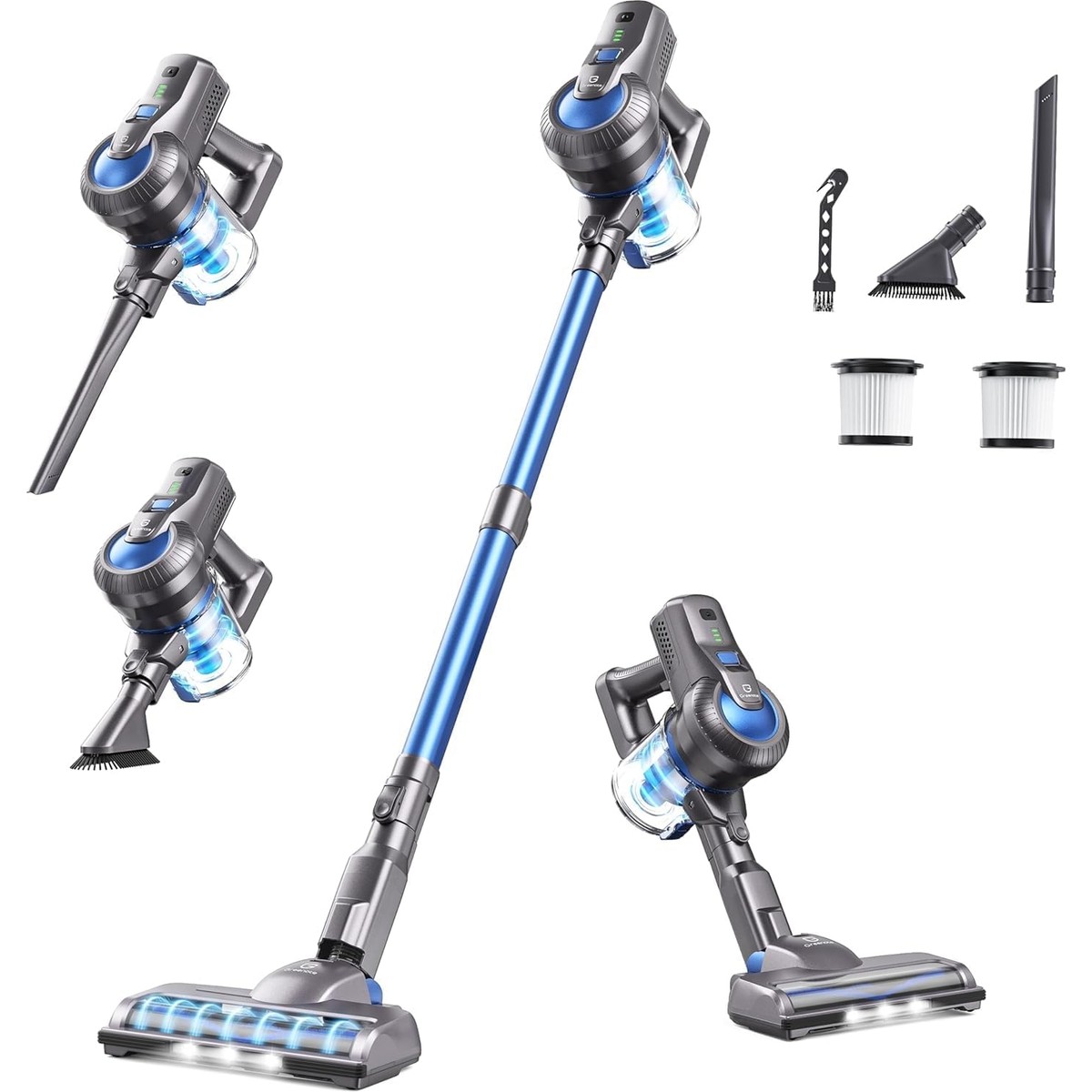 110000779581699.jpg Greenote GSC50 Akülü Dikey Elektrikli Süpürge, 23000PA Güçlü 35 Dakika Uzun Çalışma Süresi - Görsel 1