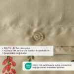 Bella Maison %100 Pamuk Saten Flores Tek Kişilik Nevresim Seti Açık Yeşil (160X220 Cm) - Görsel 3