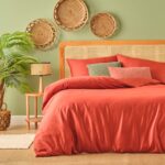 Bella Maison %100 Pamuk Saten Supreme Basic Çift Kişilik Nevresim Seti Kiremit (200X220 Cm)