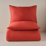 Bella Maison %100 Pamuk Saten Supreme Basic Çift Kişilik Nevresim Seti Kiremit (200X220 Cm) - Görsel 4