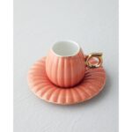 English Home Polka New Bone China 4 Parça 2 Kişilik Kahve Fincan Takımı Terracotta - Görsel 3
