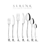 Serenk Milano Çelik Çatal Kaşık Bıçak Takımı 18 Parça - Görsel 5