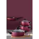 Hazarpazar Lidya 9 Parça Bakalit Kulplu Çelik Çeyiz Tencere - Görsel 2