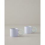 English Home Angled New Bone China Kahve Fincan Takımı Lila