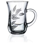 Decocia 6'lı Kulplu Çay Bardağı 145CC Sürgün Desenli - Görsel 4