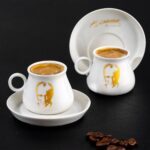 Porsima Atatürk Detaylı Altın Yaldızlı 6 Kişilik Fincan Seti 12 Parça Türk Kahvesi Takımı Kahve Fincanı - Görsel 2