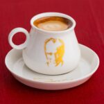 Porsima Atatürk Detaylı Altın Yaldızlı 6 Kişilik Fincan Seti 12 Parça Türk Kahvesi Takımı Kahve Fincanı - Görsel 4