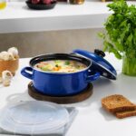 Schafer Komfort Pişir Sakla Emaye Tencere 18 Cm-Lacivert