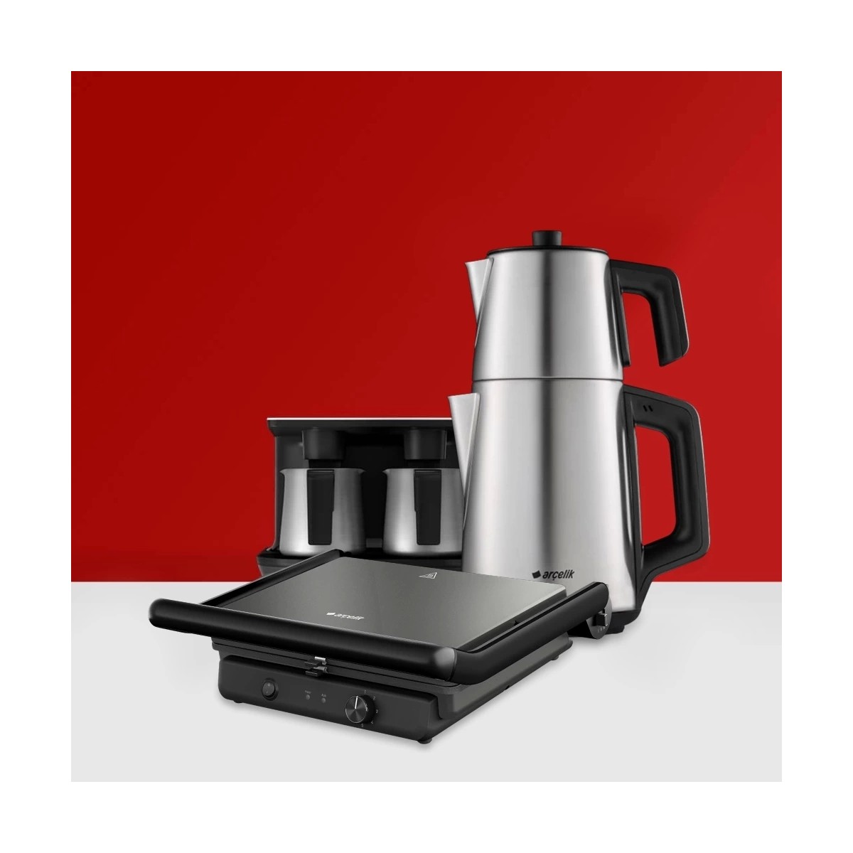 110000785121436.jpg Arçelik Gri Süper Mutfak Seti - Görsel 1