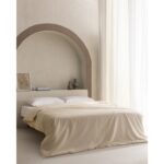 Madame Coco Manon Tek Kişilik %100 Pamuk Ranforce Düz Nevresim - Bej