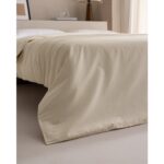 Madame Coco Manon Tek Kişilik %100 Pamuk Ranforce Düz Nevresim - Bej - Görsel 2