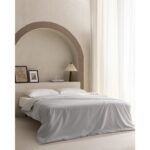 Madame Coco Manon King Size %100 Pamuk Ranforce Düz Nevresim - Gri