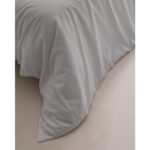 Madame Coco Manon King Size %100 Pamuk Ranforce Düz Nevresim - Gri - Görsel 3