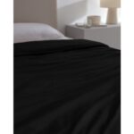 Madame Coco Manon Çift Kişilik %100 Pamuk Ranforce Düz Nevresim - Siyah - Görsel 3