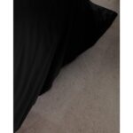 Madame Coco Manon Çift Kişilik %100 Pamuk Ranforce Düz Nevresim - Siyah - Görsel 4