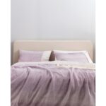 Madame Coco Adelya Tek Kişilik %100 Pamuk Madame Coco Crep Baskılı Nevresim Takımı - Mürdüm - Görsel 2