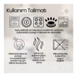 EN Home Döküm Demir Oval Fajita, Pişirme ve Servis Tabağı, 15*24 Cm, Emaye Kaplı - Görsel 3