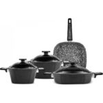 Karaca Biogranit Tank 7 Parça Tencere Seti Black