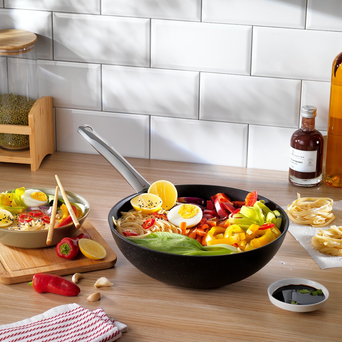 110000788547674.jpg Schafer Black Stone Wok Tava 28 Cm-Siyah - Görsel 1