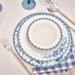 Bella Maison Bleu Blanc Porselen 24 Parça 6 Kişilik Yemek Takımı Mavi