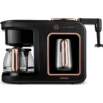 Karaca Hatır Plus Barista Steel 6 In 1 Çelik Cezveli Konuşan Közde Türk Kahve Makinesi Black Copper
