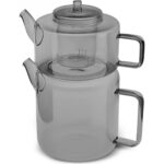 Karaca Flat Borosilikat Cam Midi Çaydanlık Smoke Grey - Görsel 3