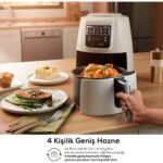 Karaca Air Pro Cook 3 In 1 Xl Ev Yemeği, Közleme, Airfryer Wood Craft 4 Kişilik - Görsel 4