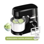 Kumtel Siyah Hamur Yoğurma 1800WATT 4.5lt Dondurma Yapma Aprt. Sm-02 - Görsel 3